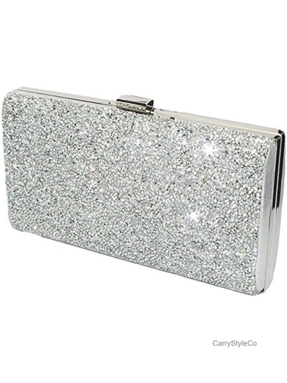 Rhinestone Beaded PU Leather Envelope Evening Clutch with Chain Party Bag